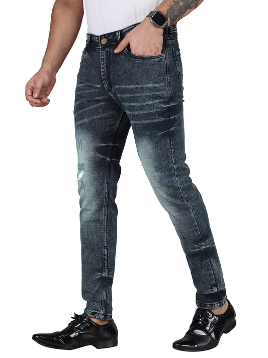 Biker's Garage Men Tinted Damaged Jeans