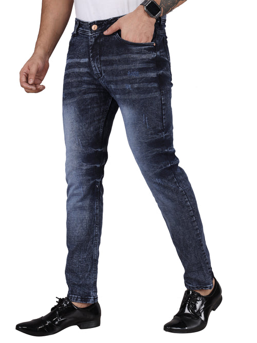 Biker's Garage Men Acid Wash Custom Jeans