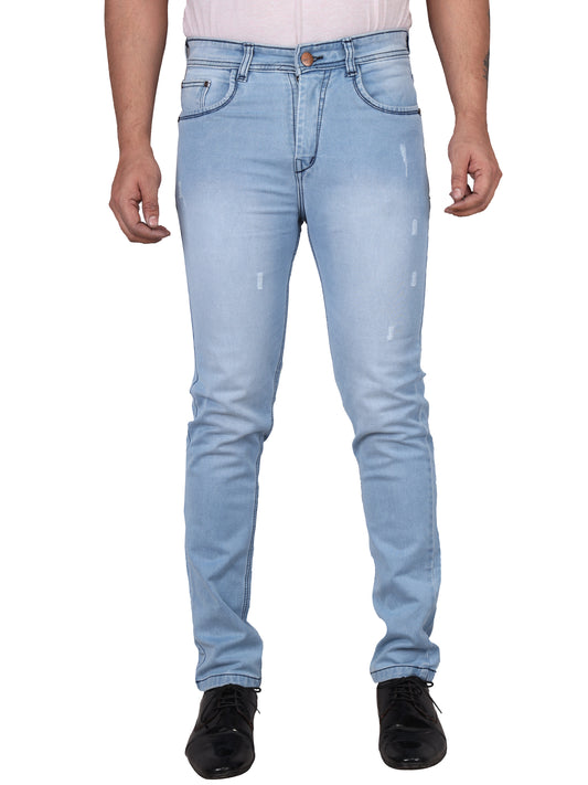 Biker's Garage Men Slim Mid Rise Light Blue Jeans