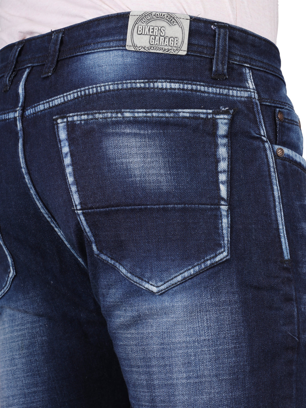 Biker's Garage Men Highlighted Stylist Jeans