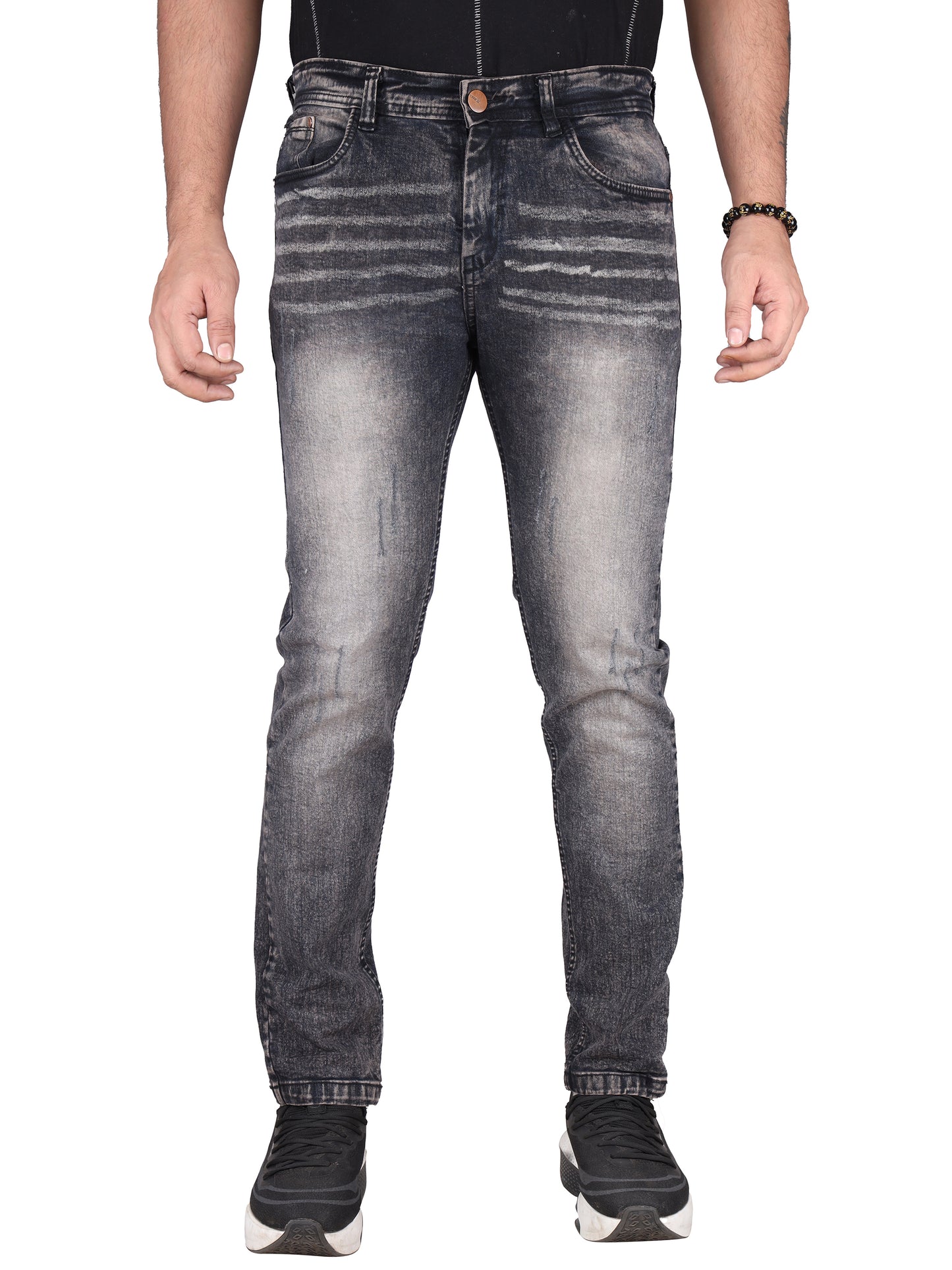 Biker's Garage Men Stone Washed Brownish  Jeans