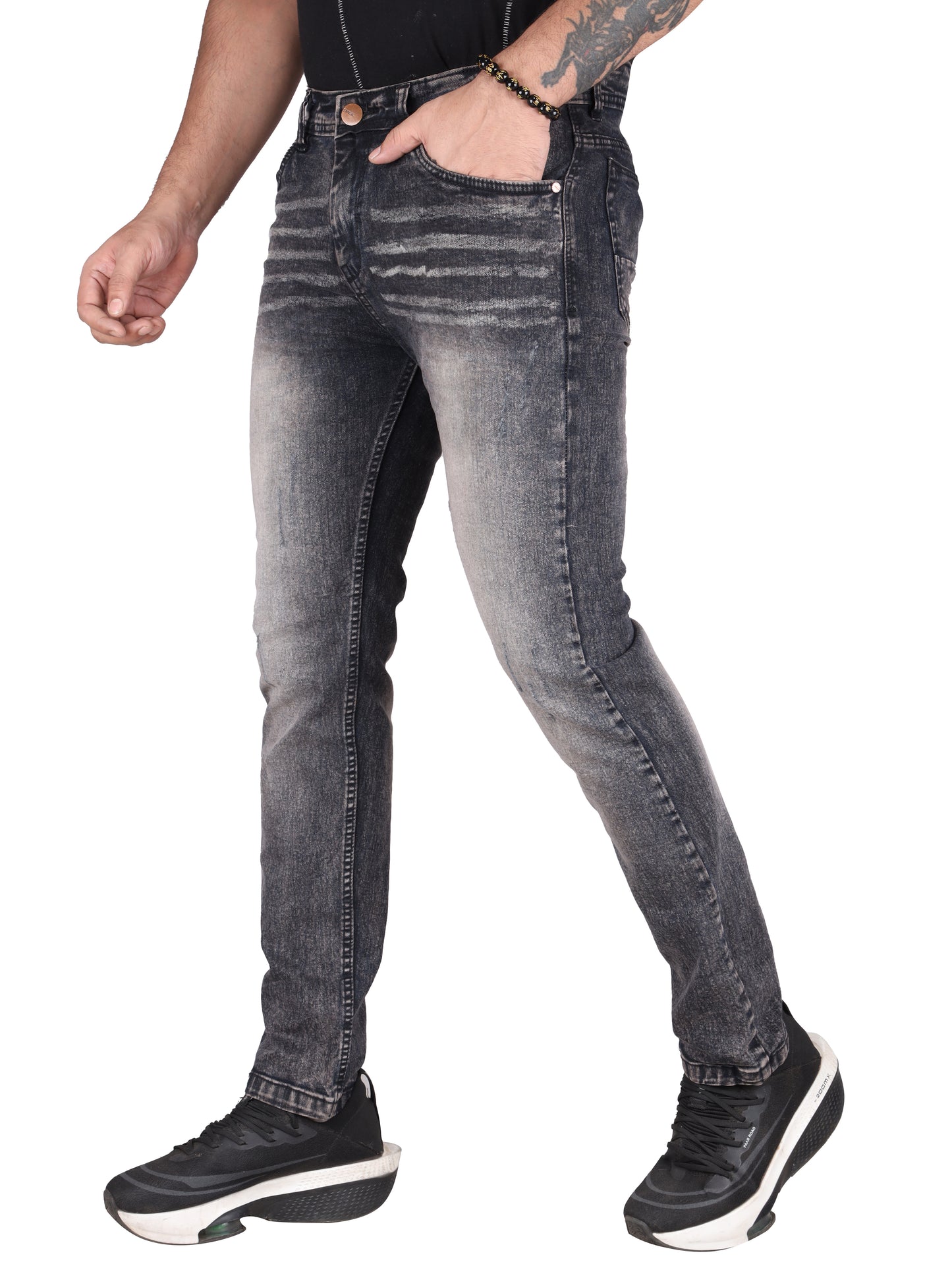 Biker's Garage Men Stone Washed Brownish  Jeans