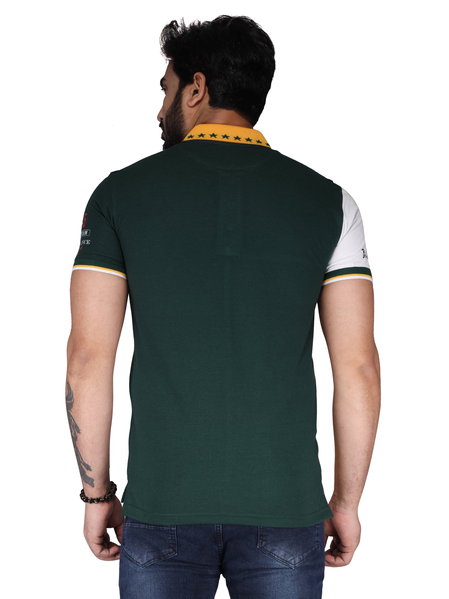 Biker's Garage Men's Multicolour Polo T-Shirt – Stylish Cotton Casual Tee