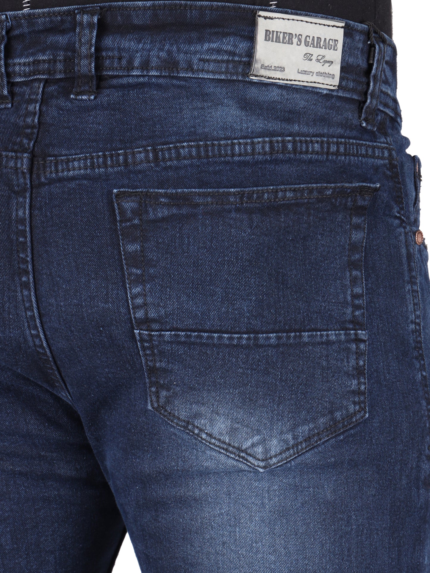 Biker's Garage Men Blue Damaged Jeans