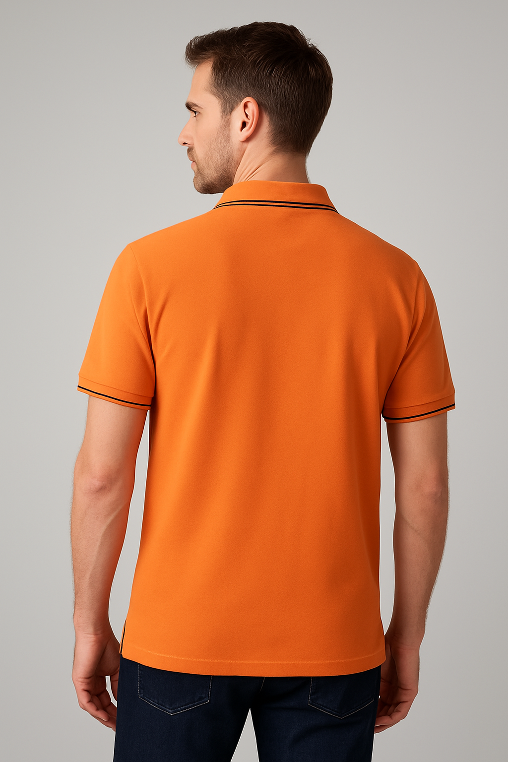 Men’s Polo T-Shirt Combo (Orange & Bottle Green) – Premium Dual Pack